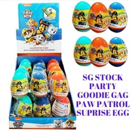【2024 NEW SG SELLER】PAW PATROL SURPRISE EGG WITH 3D TOYS PAINTED +STICKERS (7 cm) Birthday Goodie bag birthday gift