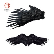 GREAT Black Devil Wings, Foldable Realistic Angel Wings, Lightweight  White Swallow Wings