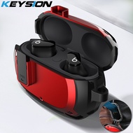 KEYSION Bluetooth Earphone Case for Beats Studio Buds Silicone+PC With Switch+Hook Shockproof Cover 