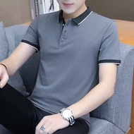 Short Sleeve Polo Shirt Men Summer Thin Slim-Fit Korean Business Casual Lapel T-Shirt M-5XL
