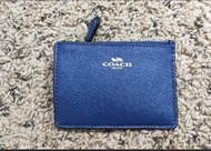 Coach 藍色卡片零錢包