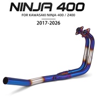 For Kawasaki Ninja400 Ninja500 Z400 Z500 2018-2024 Moto Exhaust Manifold Front Middle Link Pipe