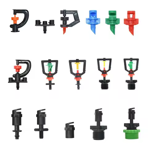 Greenhouse Rotating Watering Sprinkler Dripper Drip Irrigation Garden Adjustable Mist Emitters Stake