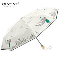 OLYCAT Automatic Folding Umbrella Rain Women Strong 8K Waterproof Anti UV Sun Umbrellas