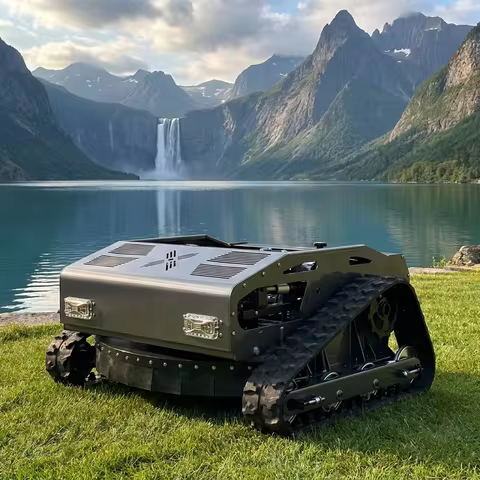 Smart Remote Remote Control Lawn Mower With Snow Plow 48v Robot Lawn Mower Robot Lawn Mower For Hill