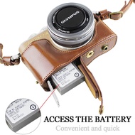 PU leather digital camera case bag cover with strap for Olympus PEN E-PL9 EPL9 E-PL10 with 14-42mm L