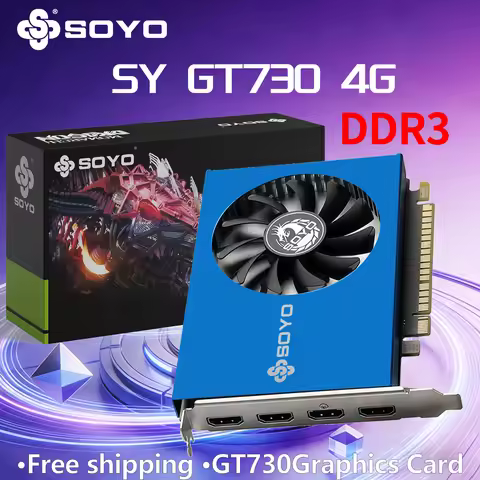SOYO NVIDIA GeForce GT 730 4GB DDR3 64Bit Graphics Card PCIe2.0x8 HDMI PC Gaming Video Card 28NM sin