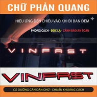 VINFAST REFLECTIVE letter. Night light effect.
