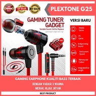 Ready Stock Plextone G25 Super Bass Noise Cancellation Gaming Earphone With Mic Magnetic Enhanced St