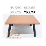 โต๊ะญี่ปุ่นขนาด75x75 ซม ขาแข็งแรง กางง่าย ขนาดพอเหมาะ ใช้งานได้หลากหลาย pd99