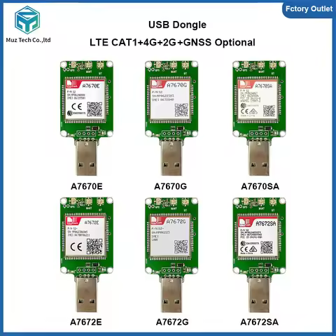 SIMcom A7670 A7672 USB Dongle 4G 2G LTE CAT1 Module with GNSS Optional A7670E A7670SA A7670G A7672E 