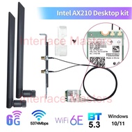 Wifi 6 6E Wireless Card Intel AX210 Bluetooth 5.3 AX AC BE M.2 AX210NGW M2 NGFF 2230
