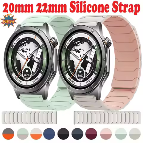 20/22mm Magnetic Silicone Strap for Oneplus Watch 4 3 2R Lite Soft Bracelet for OPPO Watch S X3 X2 X