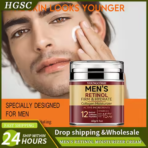 Men's Retinol Face Moisturizer Moisturizing Retinol Cream Anti-Wrinkle Aging Moisturizing Shrink Por