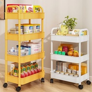 With Plastic Wheel 3 Tier Multifunction Storage Trolley Rack Office Shelves Home Kitchen Rack