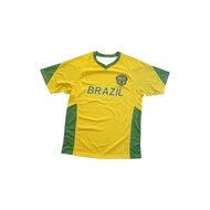 Brazil National Soccer Team Sports Jersey Top Loose Fast Drying FamilyMatching Short Sleeved Summer 