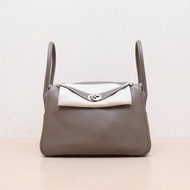 HERMES(愛馬仕) Lindy 26 18大象灰 TC皮 Z刻 銀扣