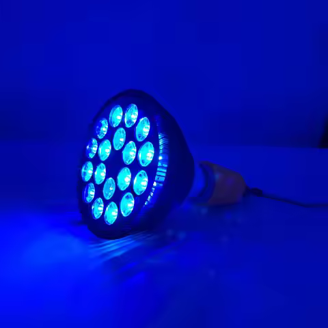 54W PAR38 Aquarium Lamp Blue/UV LED Aquarium Supplement Lighting for Fish Tank Coral Reef Saltwater