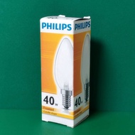 $10/個 飛利浦 小螺絲頭 燈膽 40W 💡 細螺絲頭 奶白光 蠟燭 椒形 磨砂 烏絲 灯泡 PHILIPS Frosted Matt Pearl Classic Tone E14 SES Cand