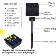 JMEXSUSS 120 LED Solar Powered Rope Lights Outdoor,39.4ft 8 Modes Solar Rope Lights,Waterproof Solar