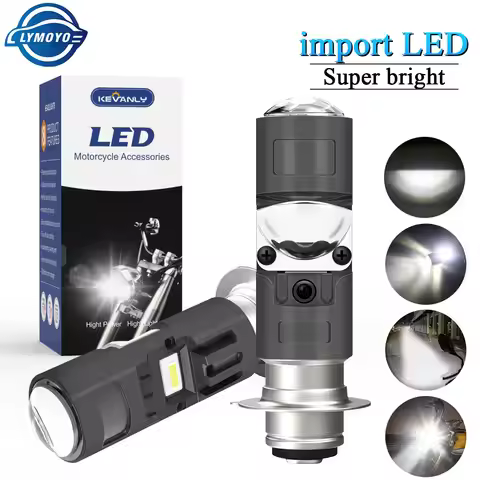 1x H4 LED Dual Color Motorcycle Headlight Bulbs Hi Lo Beam For Yamaha Kawasaki Suzuki P15D LED Motor