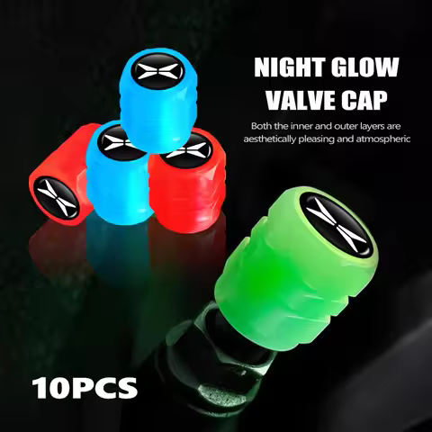 For Xiaopeng Car Fluorescent Green Glowing Luminous Valve Stem Caps Xpeng G6 G9 G3 P7i X9 2023 2024 