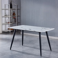 Ins wind home small-family marble dining table lightweight modern simple Immes dining table.