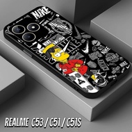 HP KASA CASE - case For REALME C53/C51/C51S Latest Fashion AESTETIC MACAN - Softcase Glass Kaca - Gl