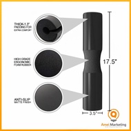 AMEI Barbell Lock Clips + Squat Foam Pad | Gym Weightlifting Accessories Set Fitness Barbell Support