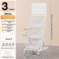 YOYO Snack Rack | Metal Snack Cart Storage Rack | Mobile Multi-tier Snack Organizer Trolley | Living
