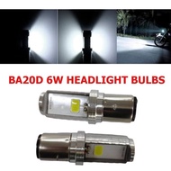 2Pcs Motorbike COB LED Headlight Hi/Lo Beam Light Blub BA20D H6 6W Motorcycle Front Light Bulbs Head