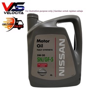NISSAN ENGINE OIL 5W30 FULLY SYNTHEHTIC GENUINE PARTS (4L)