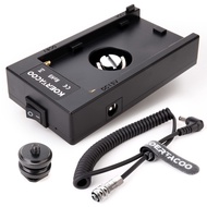 Power Supply Battery Plate Adapter + BMPCC 4K and 6K Locking DC Cable to Power Blackmagic Pocket Cin