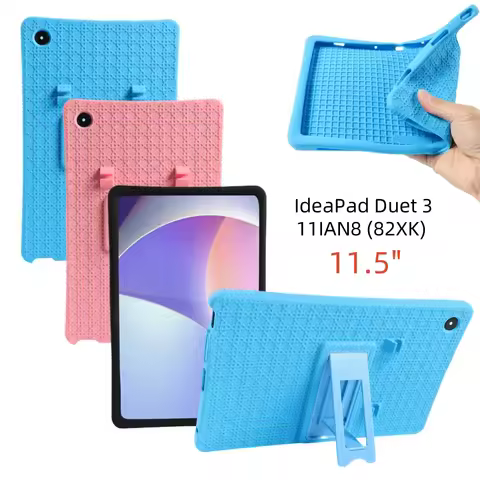 Soft Silicone Case for 11.5" Lenovo IdeaPad Duet 3 11IAN8 (82XK) Tab Cover Multi-Angle Stand Shockpr