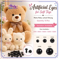 ( 10 PCS ) EYES FOR BEAR ANIMAL PUPPET CRAFT FOR CHILDREN / DIY BLACK EYES ACRYLIC ACCESSORIES