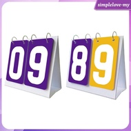[SimpleloveMY] Multi-Sport Scoreboard, 2-Digit Scoreboard, Flip-Up Scoreboard for Badminton,
