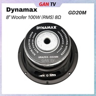 (1pc)  Dynamax GD20M 8" Inch 100W 8Ω Woofer Karaoke Speaker Unit 8Inch 8 Inci 100 Watt 8Ohm GD-20M G