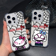 Hello Kitty Marvel Cosplay Clear Phone Case For Samsung A57 A37 A56 5G A55 A54 A53 A17 A16 A15 A06 A