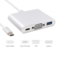 USB Type-C to VGA + Type-C+ USB 3.0 PD Charger Port / type c to usb