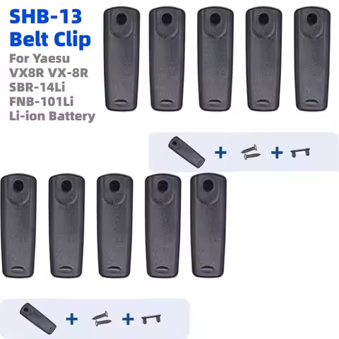 10PC Yaesu SHB-13 Belt Clip with Screws for VX8R VX-8E VX-8DR VX-8DE VX-8GR VX-8GE Radio SBR-14Li FN