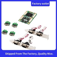 Mini PCIe 4 Ports RS422 RS485 Db9 Com Half Size Mini PCI Express Serial Port Industrial I/O Controll