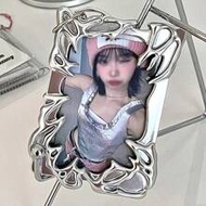 1pc, Silver, Resin, Metal Style, Modeling, Photo Card Holder, Pop, Album, Photo Protection Card Hold