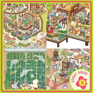 Green House 3D stickers new decorative stickers, 3D landscape stickers, sticky house landscape stora