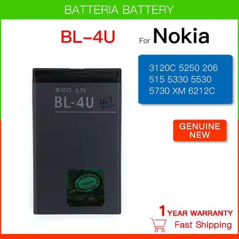 BL-4U Battery 3.7V 1000mAh Rechargeable Batteries For Nokia X9 X6m X1-01 X6 N900 C3 5800 5230 5233 5
