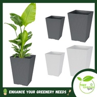 FELTON Square Plastic Flower Pot without saucer Pasu Bunga - FLB2511 / 2512