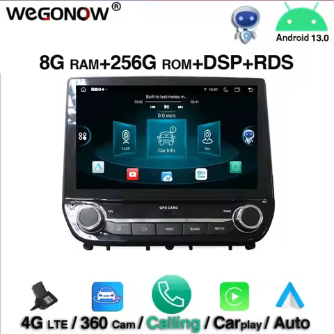 For Ford Eco sport Fiesta 2017 2018 DSP IPS 9" Android 13.0 8Core 256G ROM 8G RAM Car DVD Player GPS