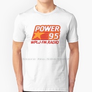 Wplj T Shirt 100% Cotton Power 95 Wplj Fm Radio Old 1990s 1980s Station Channel Retro Vintage Classi