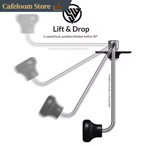 Starwave Foldable Joystick Kit Flat Handle Comandante C40 C60 Coffee Grinder Accessory Portable For 