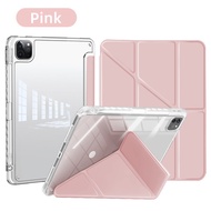 Y-fold Clear iPad Case For 2024 iPad Pro 11 M5 M4Pro 13 M4Air 13 M2 M3iPad Air 11 M2 M3 Air 4 5 10.9