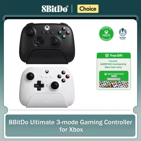 8BitDo Ultimate 3-mode Gaming Controller for Xbox Series X|S, Xbox One Windows, and Android Hall Eff